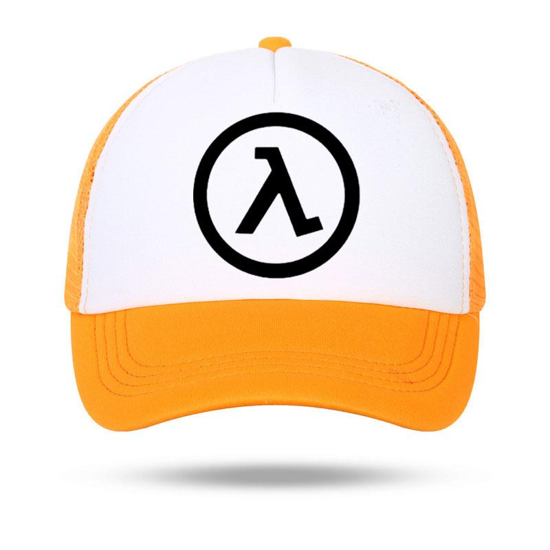 Модные повседневные Бейсболки с принтом логотипа игры Half Life Унисекс Женские Родительские Детские Кепки Сетчатый Козырек Уличная Солнцезащитная Кепка Регулируемые Кепки