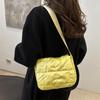 Yogodlns Women Elegant Quilted Shoulder Bags Cloud Pleated Bubbles Crossbody Bag Fashion Simple Solid Color Commute Shopping Bags