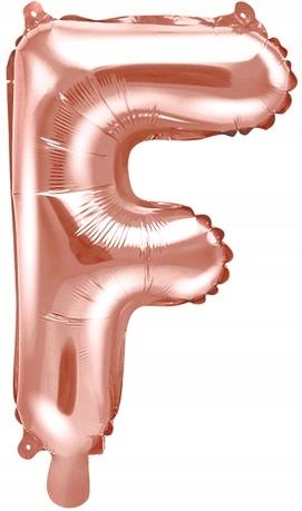 Foil Balloon Letter "F", 35Cm, Rose Gold 1pc