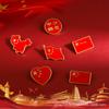 Five-Star Red Flag Brooch, Patriotic Badge, Metal Pin, National Day Brooch, Accessories, Bags, Decorations, Chinese Dream