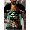 Men's T Shirt Summer Casual Short Sleeve Cartoon Print Funny Animal Cat T-Shirts Fashion Streetwear Male Oversized Clothing