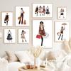 Париж, сексуальная девушка, модное платье, сумка, настенная живопись на холсте, плакаты на скандинавскую тему и принты, настенные панно для гостиной, декора салона