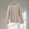 Elegant Women's Sequins Hollow Out Pullover Loose Knit O-neck Long Sleeve Female Sweater 2025 Spring Summer Lady Sexy Glitter Pullovers