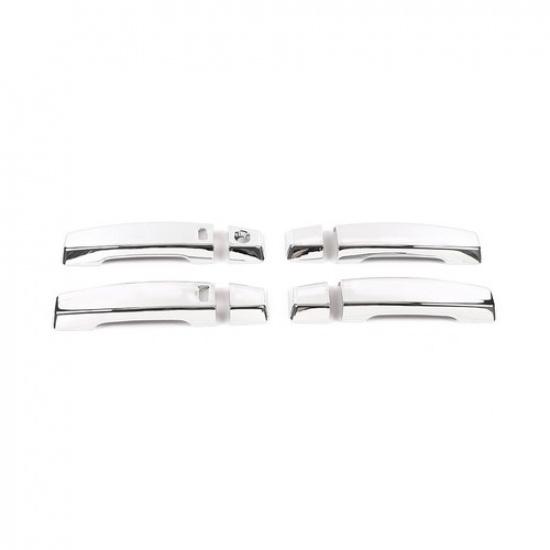 8pcs For 16- Nissan Titan Door Handle Covers Gloss Black w/2 Smartkey hole