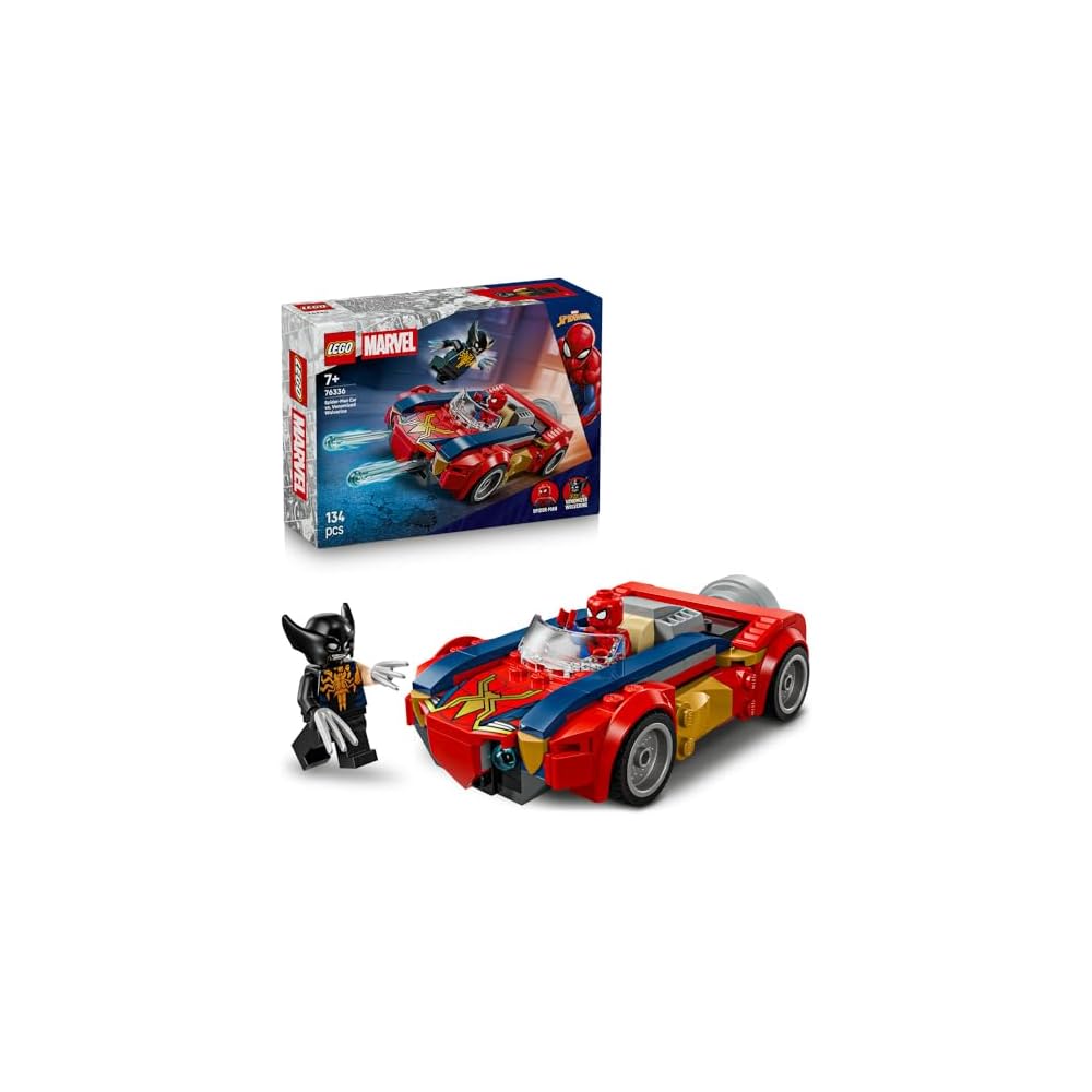 LEGO Marvel Spider-Man vs Venom Wolverine Battle Toy Set Building Blocks for Kids Ages 7-9