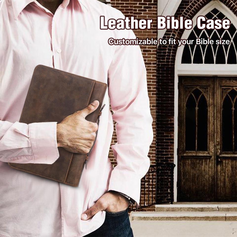 Обложка для книги ручной работы из натуральной кожи Crazy Horse с петлей для ручки и молнией