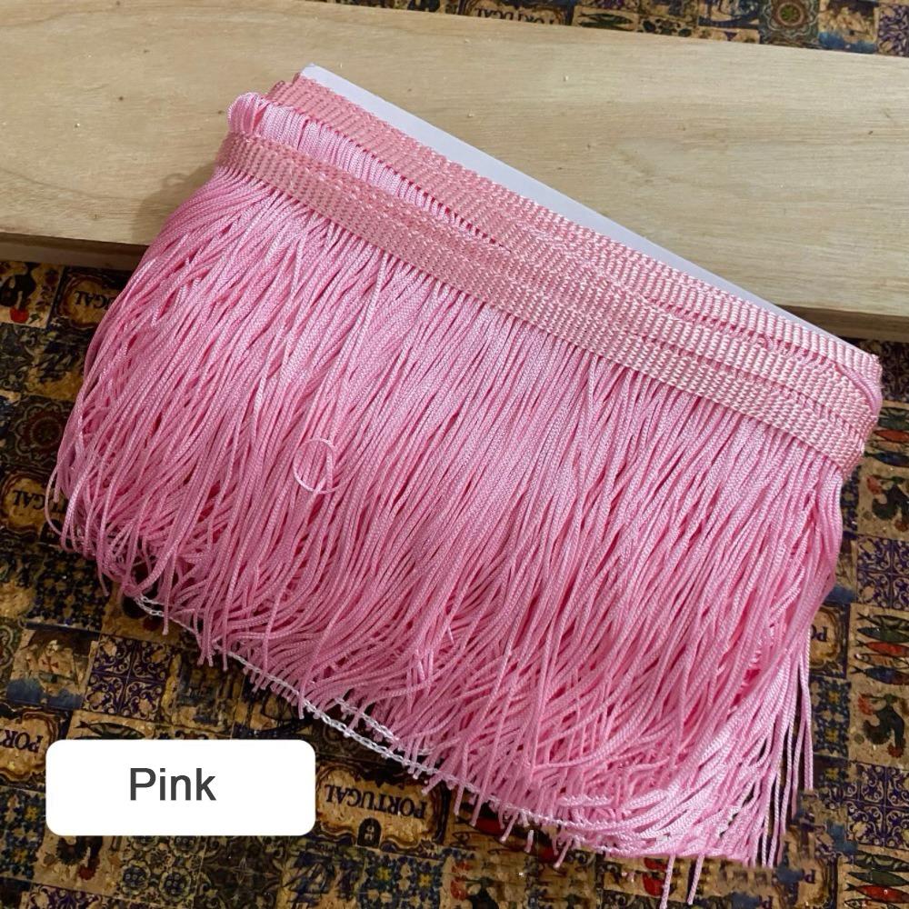 10 Yards 6 Inches Fringe Trim Polyester DIY Craft Accessories Lace Trim Ribbon Solid color Tassel Trim Lamp Shade