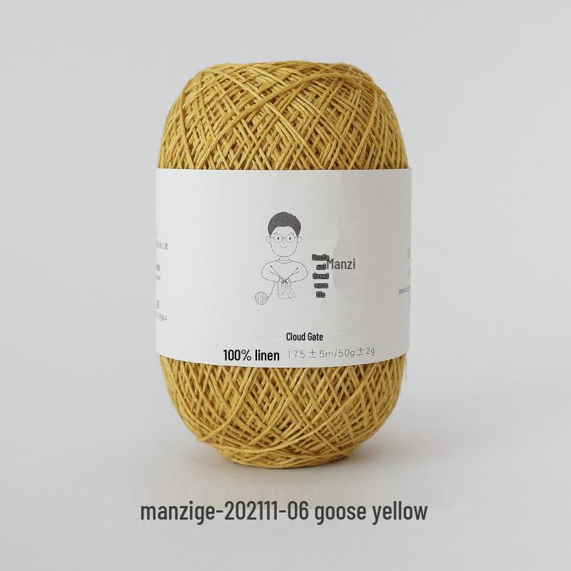 Yunfei 100% лен Нет. 5 тонких ниток для ручного вязания крючком и рукоделия