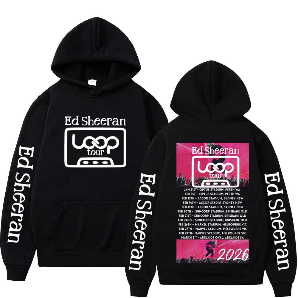 Худи Ed Sheeran Loop Tour Мужское Женское Оверсайз Одежда Повседневный Пуловер Осень Зима Эстетичный Спортивный Костюм