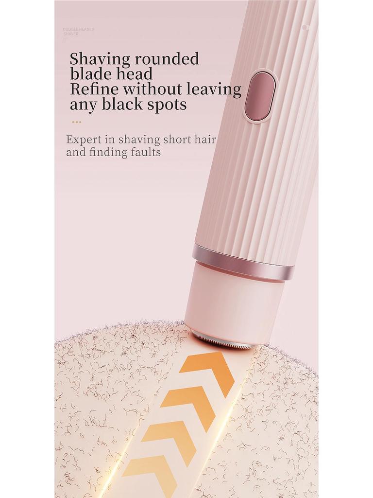 Женский электрический эпилятор с двумя головками и триммер для лобковых волос