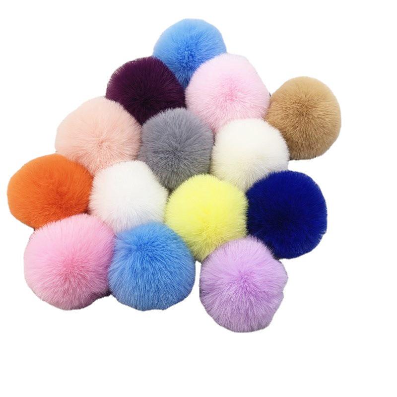 Помпоны из меха кролика Рекс для украшений, одежды, обуви, головных уборов, брелоков и сумок