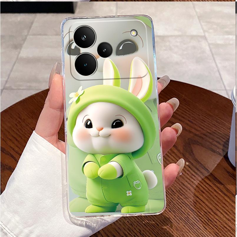 For Realme P4 5G Cover Realme P4 Pro 5G RMX5116 Case Clear Luxury Cute Love Heart Rabbit Funny Painted TPU Soft Silicone Casing