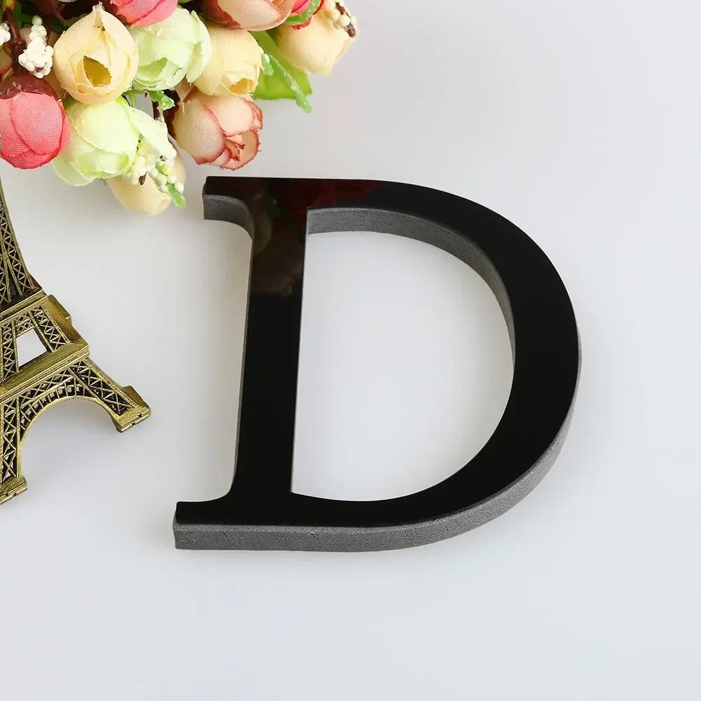 26 букв настенная наклейка 3D DIY зеркало акриловые наклейки домашний декор настенное искусство фреска для вечеринки свадьба рождество ретро настенное искусство подарки