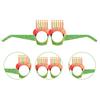6Pcs Happy Birthday Glasses Frame Baby Shower Kids Boys Girls Birthday Party Decoration Paper Eyeglasses Eyewear Photo Prop Party Supplies