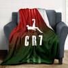 Cr7 Football Legend Flannel Blanket Super Soft Warm Cozy Blanket For Sofa Bed Office Travel Allseason Home Decor Gift