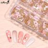 monja 6 сеток/коробка, блестящие 3D украшения для дизайна ногтей, цветы, бабочки, сердце, кролик, хлопья, пайетки, аксессуары для маникюра с блестками