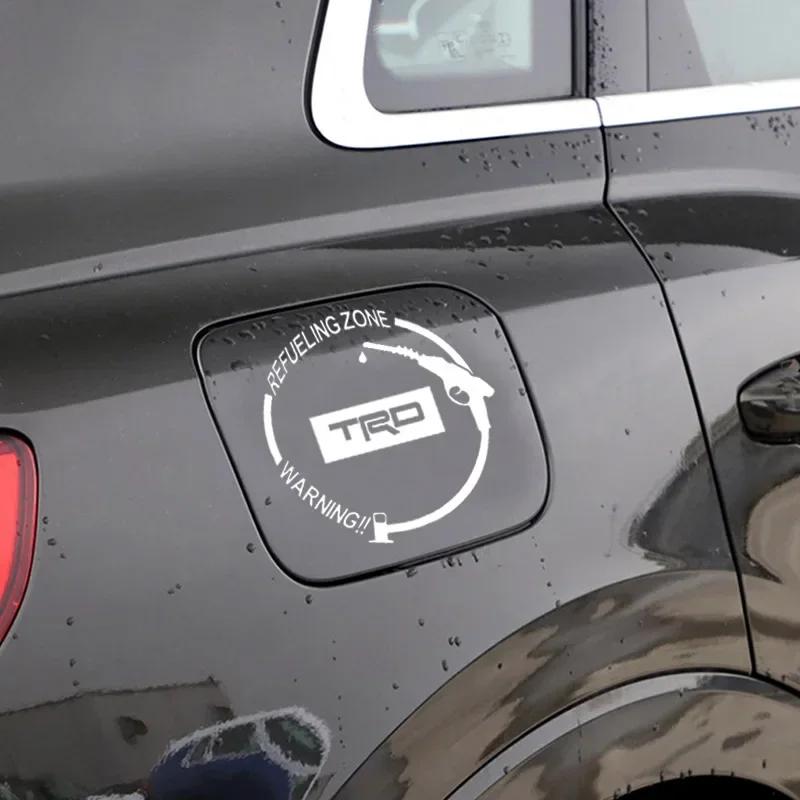 Виниловая светоотражающая наклейка на крышку бензобака с автомобильным значком, аксессуары для Toyota TRD E150 E120 Land Cruiser 200 Chr Corolla Yaris Rav4