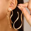 Exaggerated Asymmetrical Line Shaped Earrings