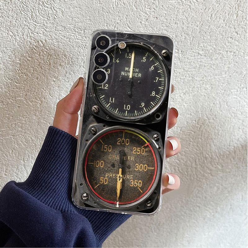 Прозрачный чехол для Samsung Galaxy S22 S20 FE S21 S23 Plus Note 20 10 Phone Shell Aviation Airplane Verticopter Cockpit Instrument