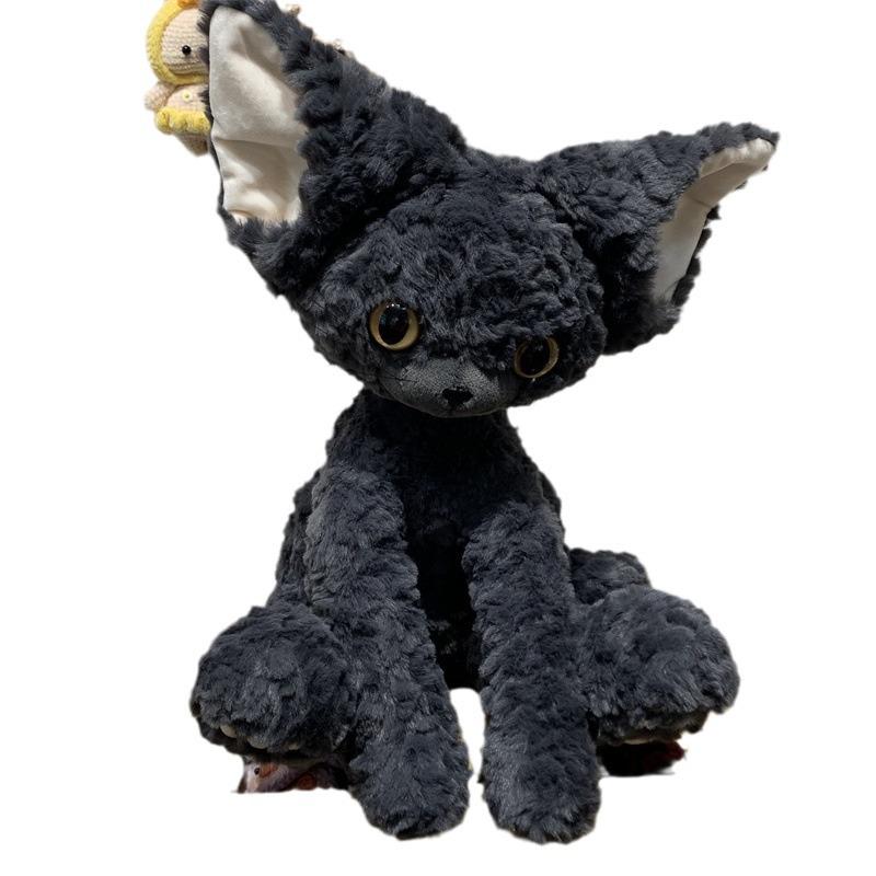 Плюшевая сумка через плечо для котенка породы Германский рекс, черно-белая - Идеальный подарок для девочек