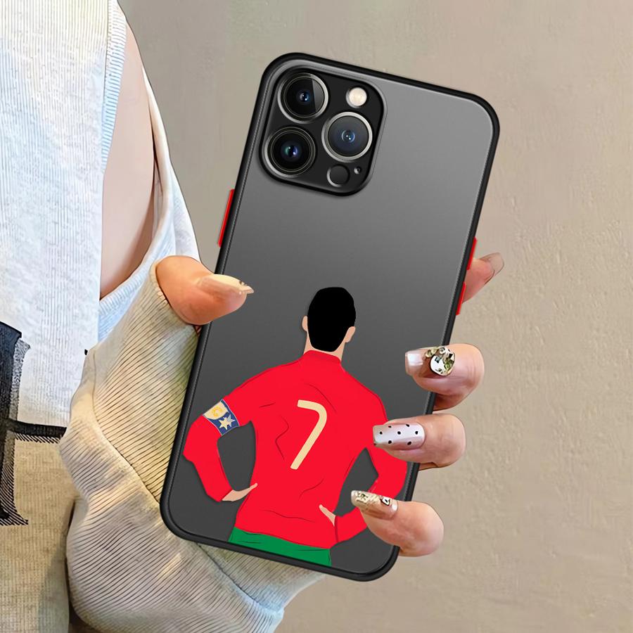 Футбольный Номер 7 10 Чехол Задняя Крышка для Телефона для iPhone 17 Pro Max 12 16 Plus Air 11 15 7 8 SE XS XR 14 13 Mini