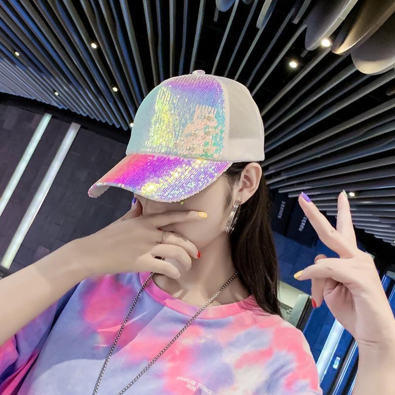Женская модная кепка-утка с пайетками и бисером - Весенне-осенняя солнцезащитная шляпа