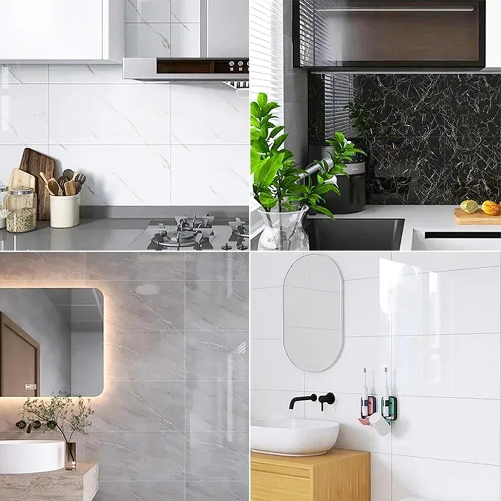 Waterproof Self Adhesive Tiles Floor Stickers 3D Wallpaper New Imitation Ceramic Wall Sticker