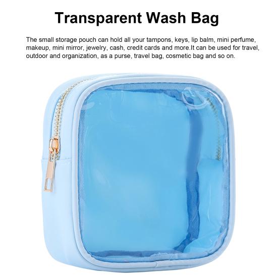 Прозрачная мини-косметичка, прозрачная косметичка на молнии, ПВХ, водонепроницаемая дорожная косметичка, органайзер, портмоне для женщин и девочек