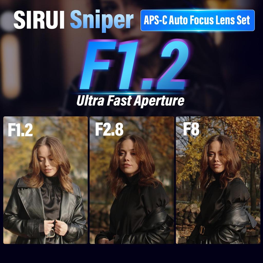SIRUI Sniper 23mm Autofocus Wide Angle Camera Lens Lens, F1.2 APS-C (Z Mount, Silver)