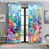2pcs, Contemporary Curtains 2D print Ocean Sea Versatile Polyester Fabric (without rod) All Seasons Perfect for Bedroom & Living