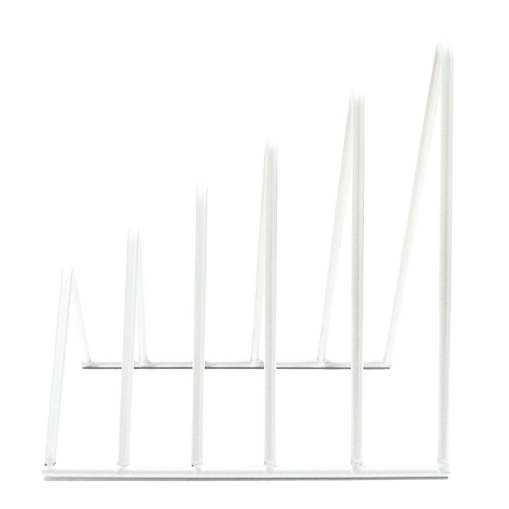 School Office Supplies Desk Storage Iron Book Stand Triangle Bookend Book Holder Record Rack