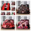 AC Milan Football Club Half Black Red Split ACM 1899 Logo Flannel Blanket Soft Warm Lightweight Sports Fan Washable Throw Blanket Bedroom Sofa Decor