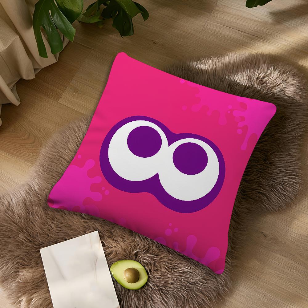 Игровой S-Splatoon Милый кальмар Наволочка Для спальни Автомобиля Кофейни Комнаты Мягкая и Гостиной Дивана Декоративная Наволочка Чехол