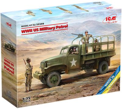 ICM WWII G7107 Патрульный автомобиль Армии США с пулеметом M1919A4 Пластиковая модель 35599 1/35