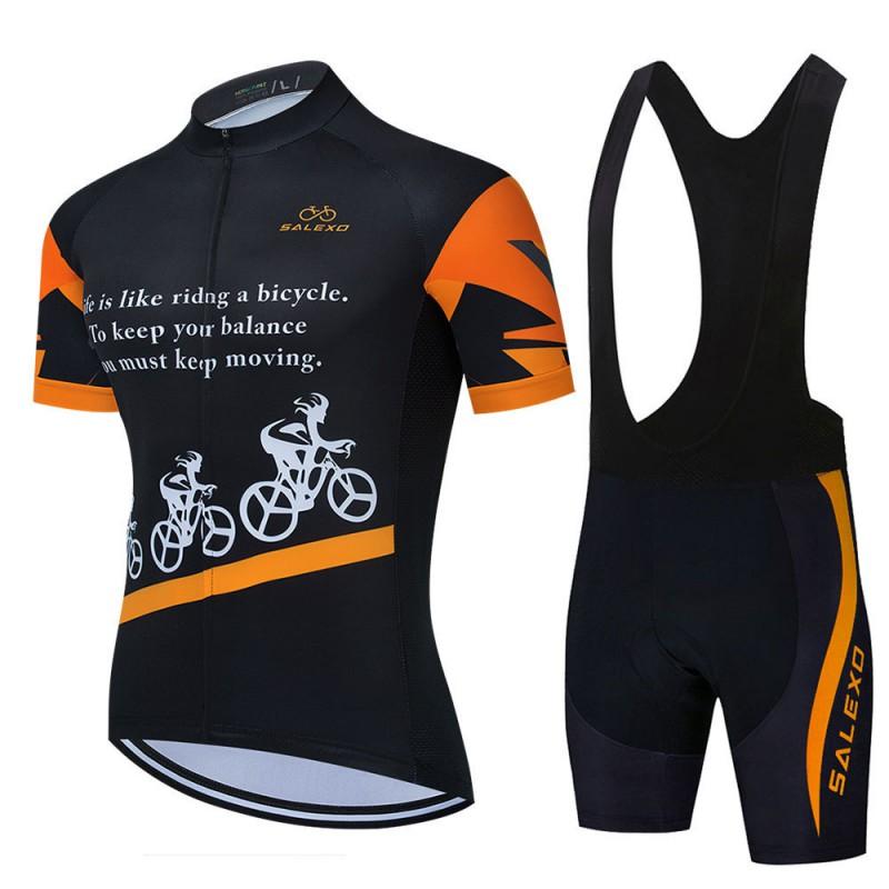 Mens Cycling Jersey Set Short Sleeve Bike Apparel Ride Breathable Performance Wear