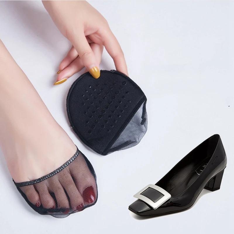 1 Pair Invisible Half Size Forefoot Cushion Women's High Heels Anti-slip Foot Protectors Soft and Durable Insoles Reduce Pain