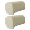 2 Pcs Sofa Arm Cover Elastic Thickened Dirt-resistant Solid Color Soft Fabric Anti-Slip Couch Armrest Protectors Recliner Slipcovers