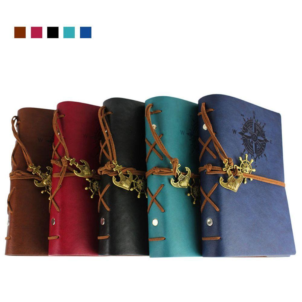 Notebook Classic Retro Style Replaceable Blank Paper Notepad Leather Diary Book Notebook Sketchbook