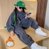 Girls Autumn Winter Sets Kids Fashion Warm Sweatshirts+Pants 2Pcs Outfits Children Fleece Hoodies Suits Teenager Clothing