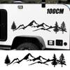 SUV RV Camper Offroad 100cm Tree Mountain Car Decor PET Reflective Forest Car Sticker Decal Mayitr