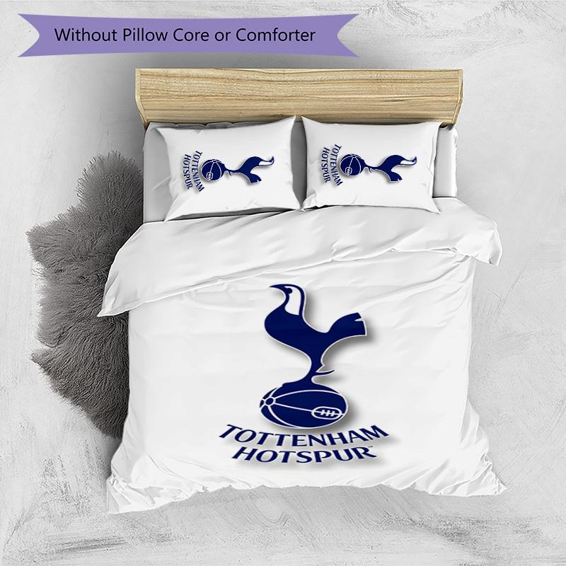 3pcs T-Tottenham Hotspur Design Cover Set - HD Printed Bedding with 1 Cover and 2 Pillowcases - Perfect for Home and Dorm Decor