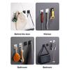 6Pcs Wall Storage Hooks Strong Load-bearing Punch Free Simple Installation Self-Adhesive Stainless Steel Hooks Set