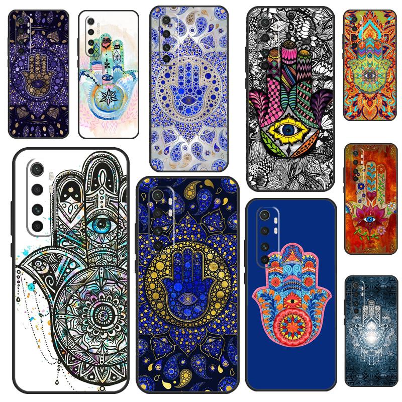 Hamsa Hand of Fatima Case For POCO X3 X4 X5 F5 Pro M5s C40 F4 GT F3 Cover For Xiaomi 12T 11T Pro 12 13 Lite 12X