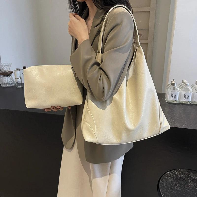 Повседневные однотонные ПУ дорожные сумки большой вместимости простые универсальные сумки через плечо