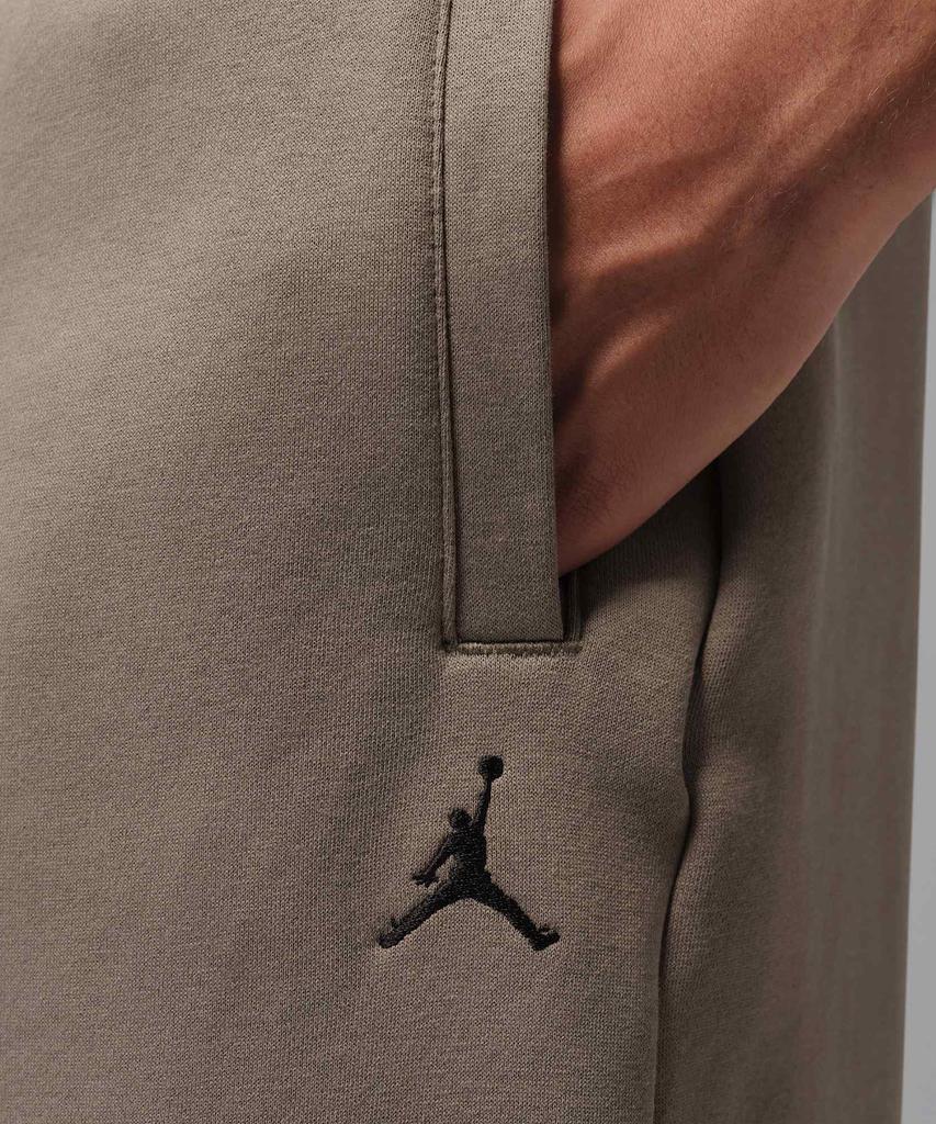 Nike Штаны Jordan Brooklyn Fleece Оверсайз с открытым низом M - Оливково-серый:Черный / Ib7238-040
