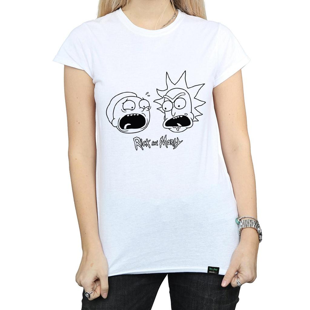 Rick And Morty Womens/Ladies Heads Mono Cotton T-Shirt