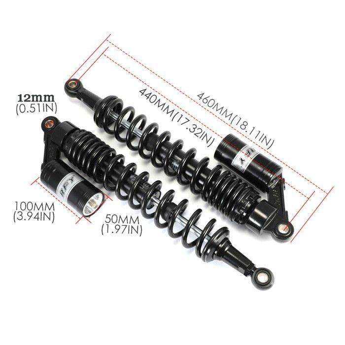 Amortisseurs arrière moto 440mm suspension paire universel RS2B