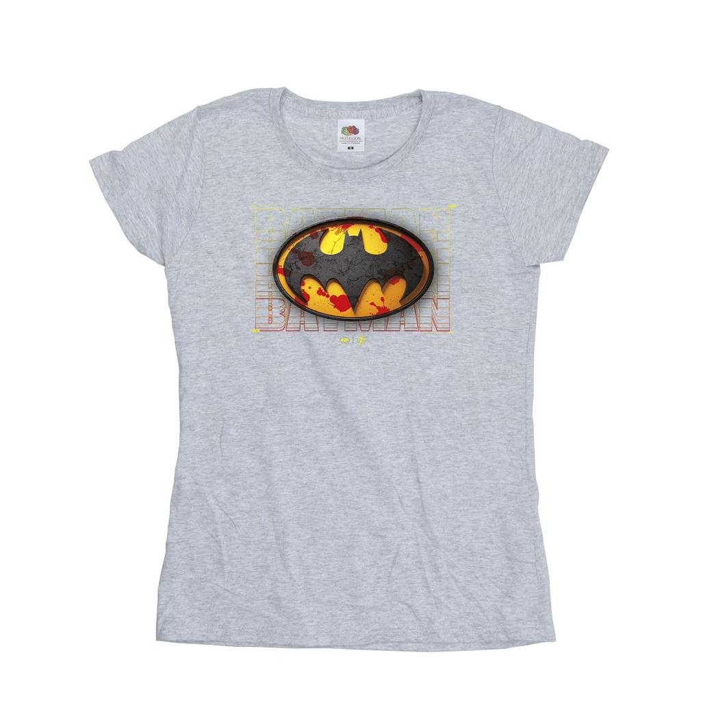DC Comics Womens/Ladies The Flash Batman Red Splatter Cotton T-Shirt