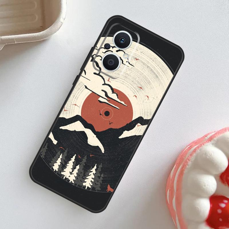 Vinyl Record Retro Case For OPPO Reno 10 Pro 11F 4Z 5Z 8T 4 5 6 7 8 Lite OPPO Find X2 X3 Neo X5 X6 Pro Cover