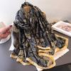 Spring And Summer Thin Wild Leopard Print Simulation Silk Brocade Sunscreen Silk Scarf Long Scarf Shawl Versatile Headscarf Scarf